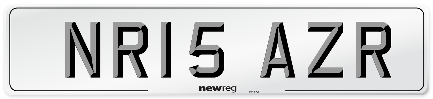 NR15 AZR Number Plate from New Reg